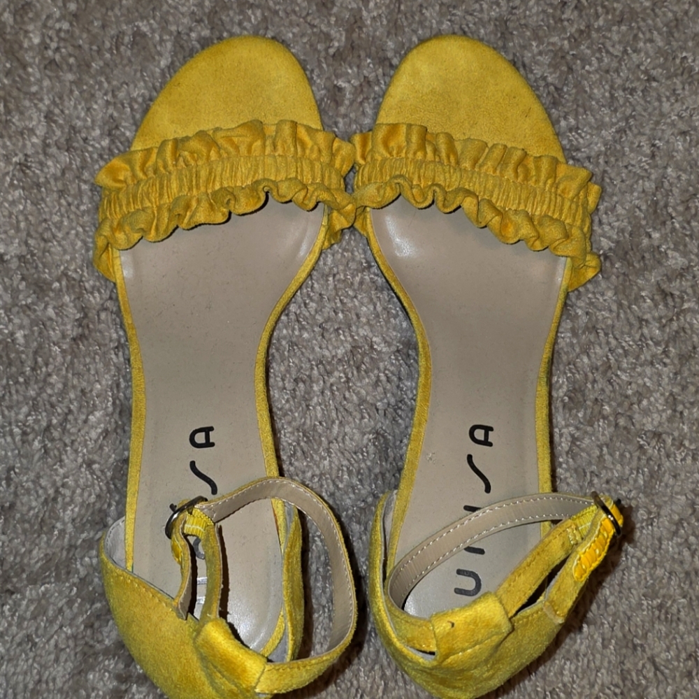 Yellow Ruffled Sandals